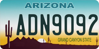 AZ license plate ADN9092