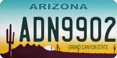 AZ license plate ADN9902