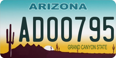 AZ license plate ADO0795