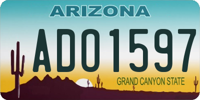 AZ license plate ADO1597
