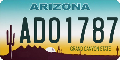 AZ license plate ADO1787