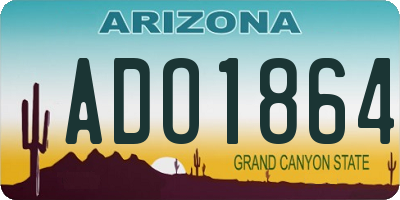 AZ license plate ADO1864