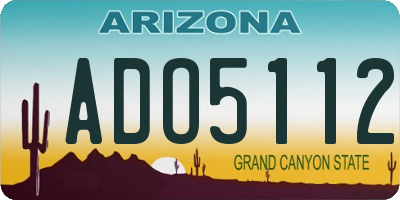 AZ license plate ADO5112