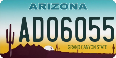 AZ license plate ADO6055