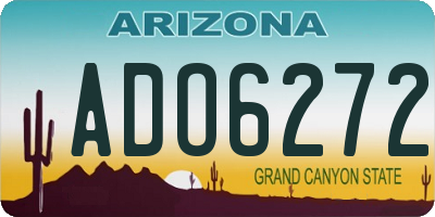 AZ license plate ADO6272