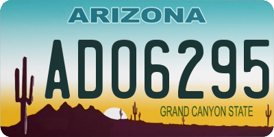 AZ license plate ADO6295
