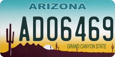 AZ license plate ADO6469