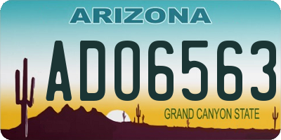 AZ license plate ADO6563
