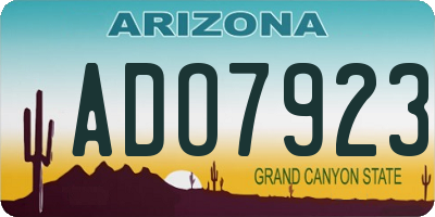 AZ license plate ADO7923