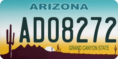 AZ license plate ADO8272