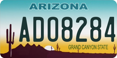 AZ license plate ADO8284