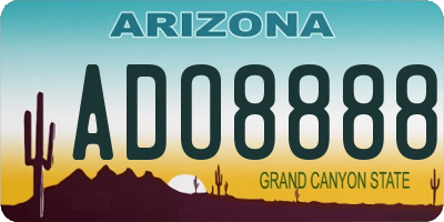 AZ license plate ADO8888