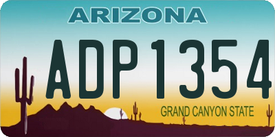 AZ license plate ADP1354