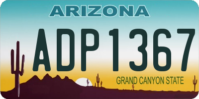 AZ license plate ADP1367
