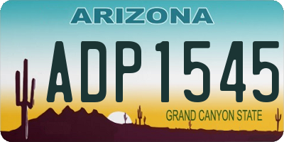AZ license plate ADP1545
