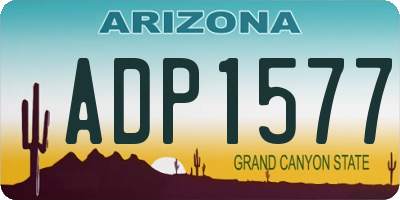 AZ license plate ADP1577
