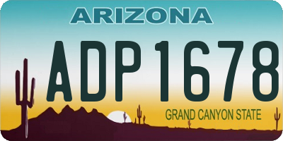 AZ license plate ADP1678