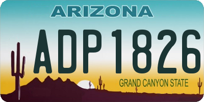 AZ license plate ADP1826