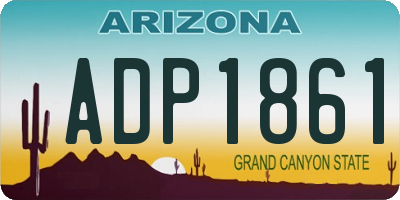 AZ license plate ADP1861
