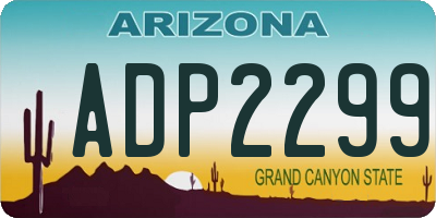 AZ license plate ADP2299