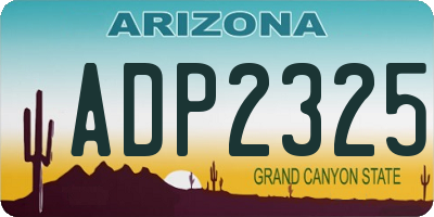 AZ license plate ADP2325