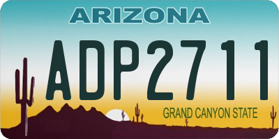 AZ license plate ADP2711