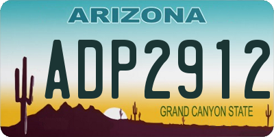 AZ license plate ADP2912