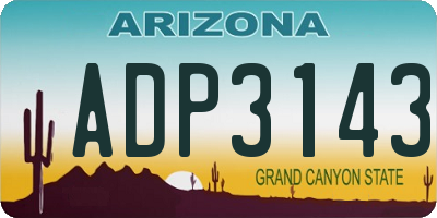 AZ license plate ADP3143
