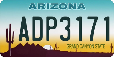 AZ license plate ADP3171