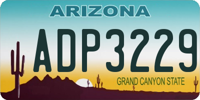 AZ license plate ADP3229