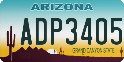 AZ license plate ADP3405