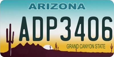 AZ license plate ADP3406