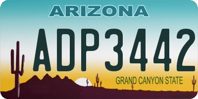 AZ license plate ADP3442