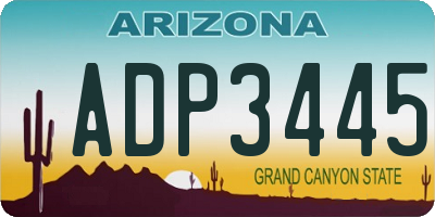 AZ license plate ADP3445