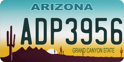 AZ license plate ADP3956