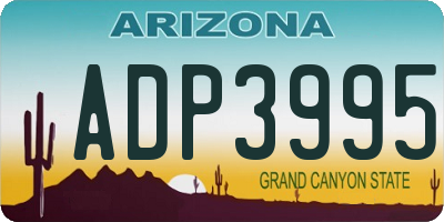 AZ license plate ADP3995