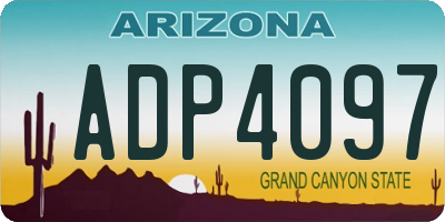 AZ license plate ADP4097