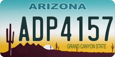 AZ license plate ADP4157