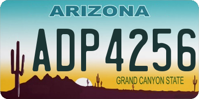 AZ license plate ADP4256