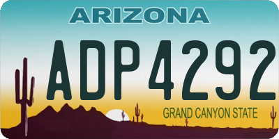 AZ license plate ADP4292