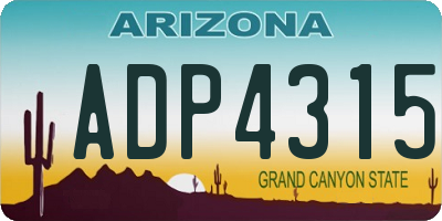 AZ license plate ADP4315