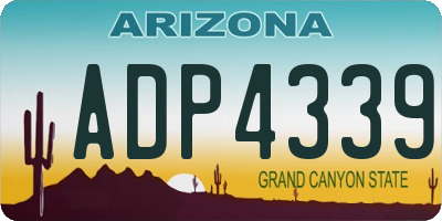 AZ license plate ADP4339