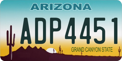 AZ license plate ADP4451