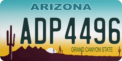 AZ license plate ADP4496