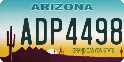 AZ license plate ADP4498