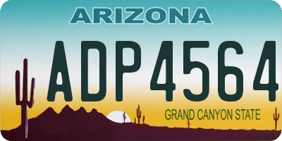 AZ license plate ADP4564