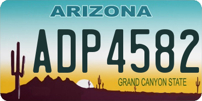 AZ license plate ADP4582