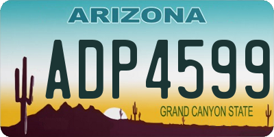 AZ license plate ADP4599