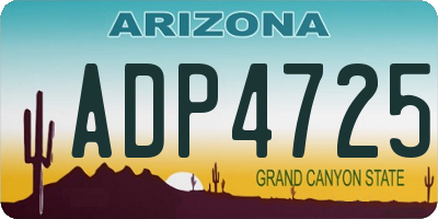 AZ license plate ADP4725