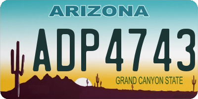AZ license plate ADP4743